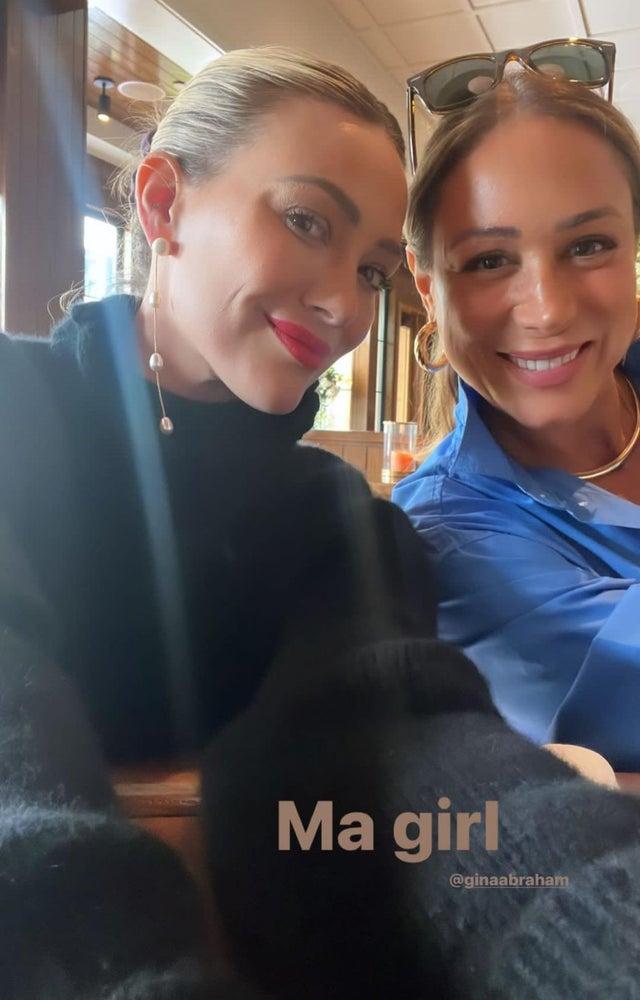 Hilary and her friend | IG Story | April 2023