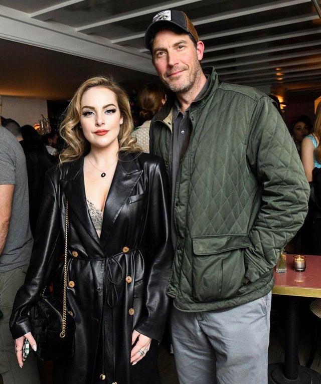 liz at a bar opening last night in nyc