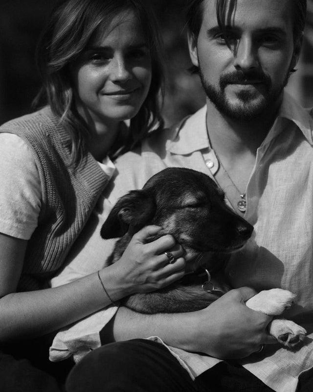 with her brother alex and her dog sophie