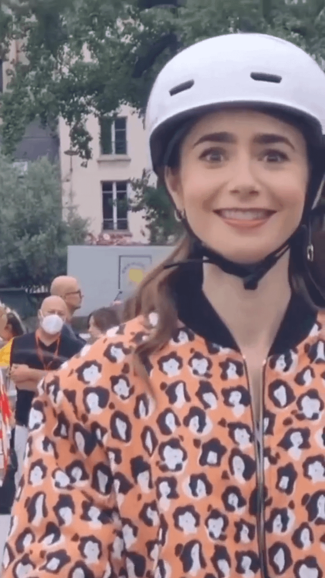 Scootering on the set • Emily in Paris • June 2022